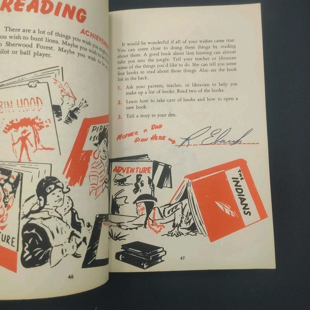 1954 Wolf Cub‎ Scout Handbook Book Paperback VTG Educational B10.1GA3405